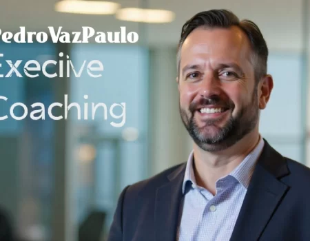 Smiling professional man in a business suit representing PedroVazPaulo Executive Coaching, highlighting leadership development and personal growth strategies.