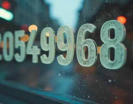 Phone displaying the number 2045996818, surrounded by question marks to represent the mystery behind this UK caller.