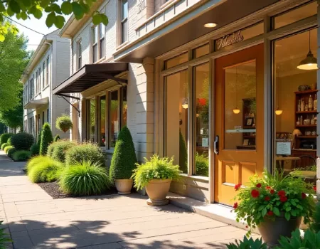 Tokash Real Estate 295 Snyder Ave Berkeley Heights NJ storefront at night with customers inside the family-owned real estate office, showcasing their established local presence and community commitment since 1994