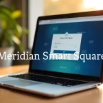 Dashboard view of Meridian Smart Square showing smart scheduling tools and workforce management features for healthcare staff.
